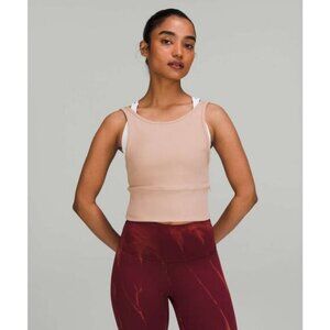 Lululemon Power Pivot Ribbed Luxtreme Tank Top In Pink Clay 0